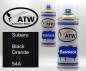 Preview: Subaru, Black Granite, 54A: 400ml Sprühdose + 400ml Klarlack - Set, von ATW Autoteile West.